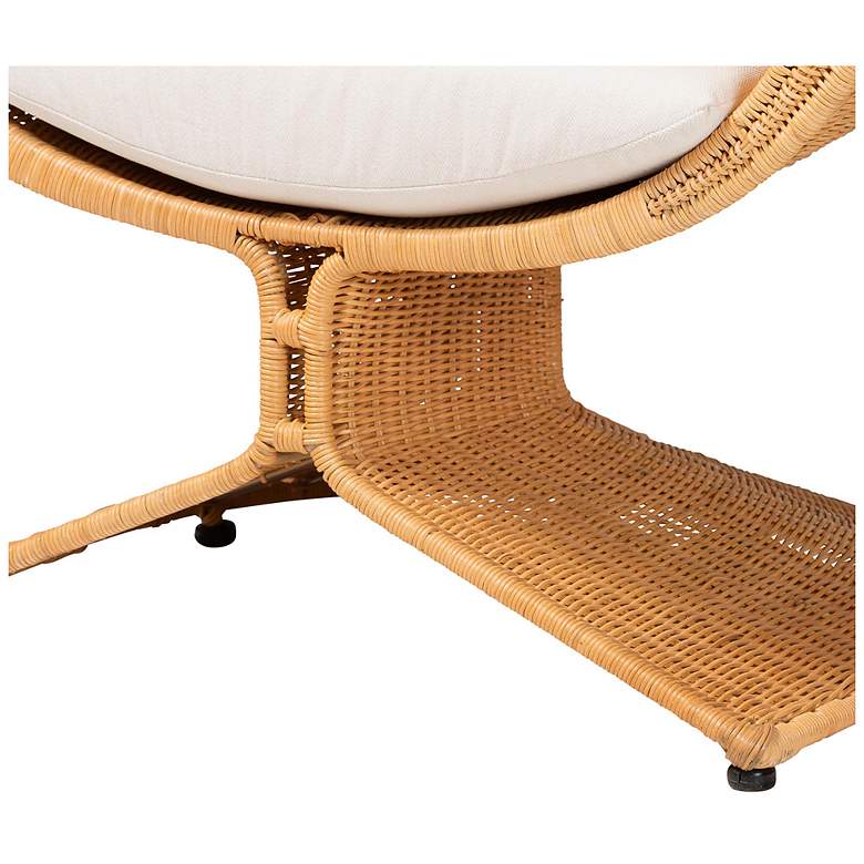 Image 6 bali & pari Reya Natural Rattan Lounge Chair - Wicker Accent Seating more views