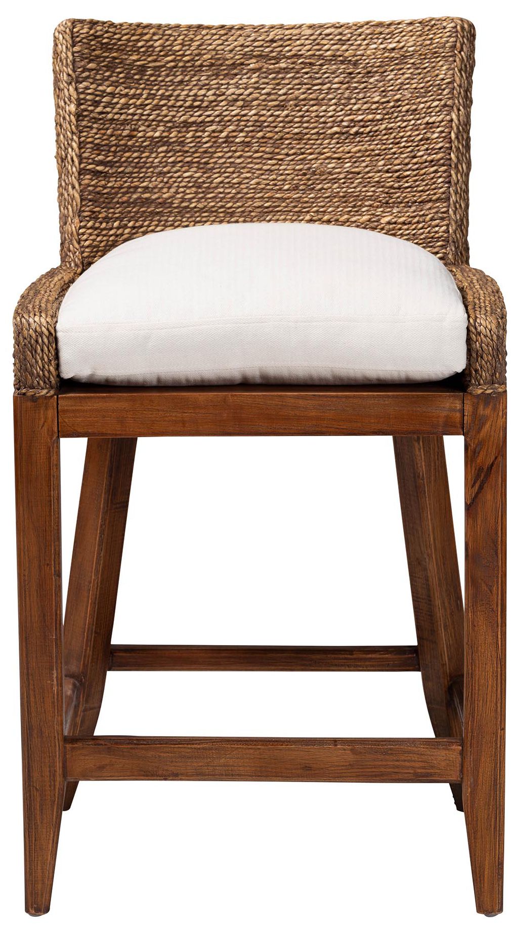 Thumbnail3 of bali & pari Ridley Seagrass Counter Stool with Mahogany Wood, Brown Wash more views