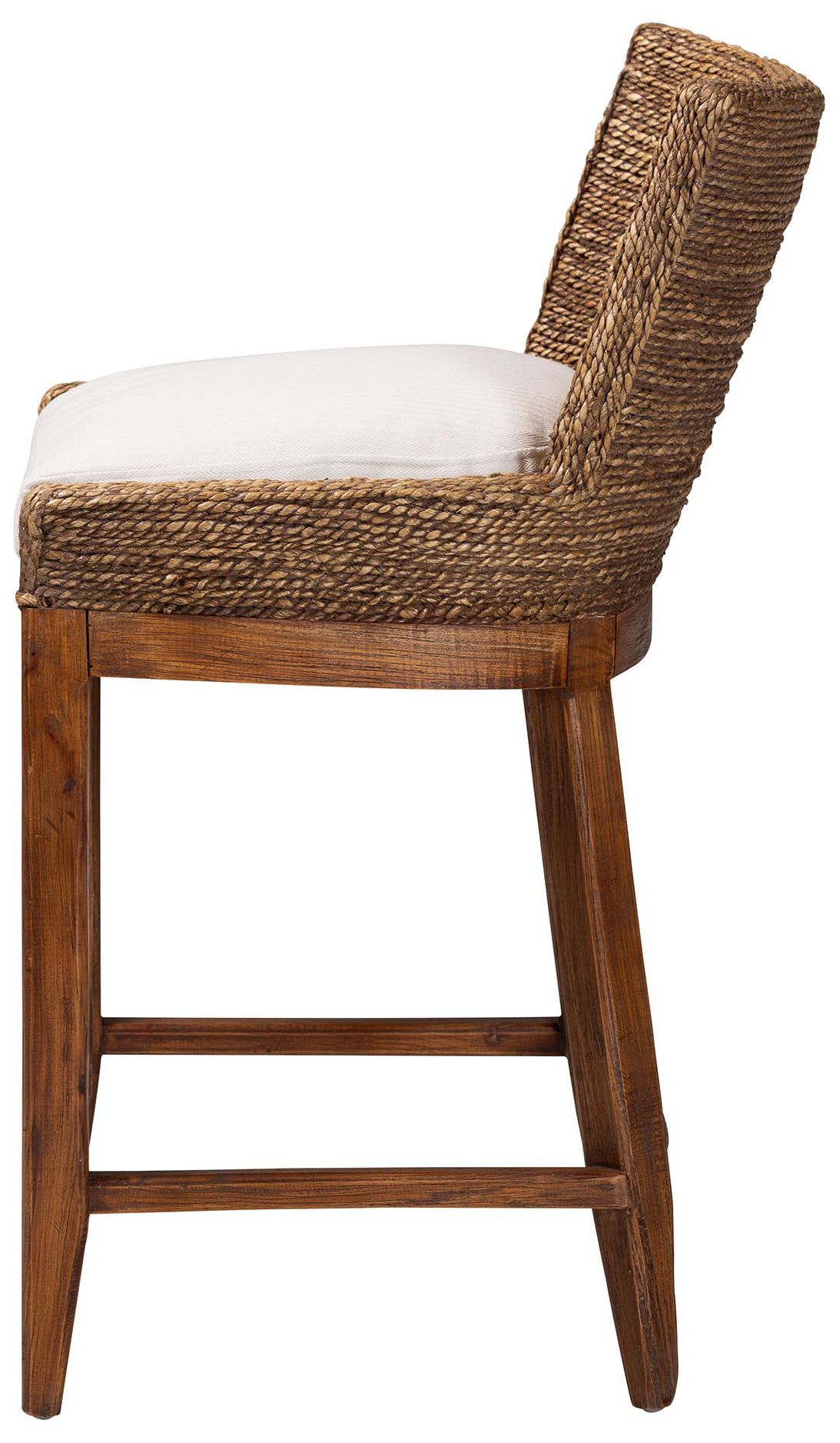 Thumbnail4 of bali & pari Ridley Seagrass Counter Stool with Mahogany Wood, Brown Wash more views