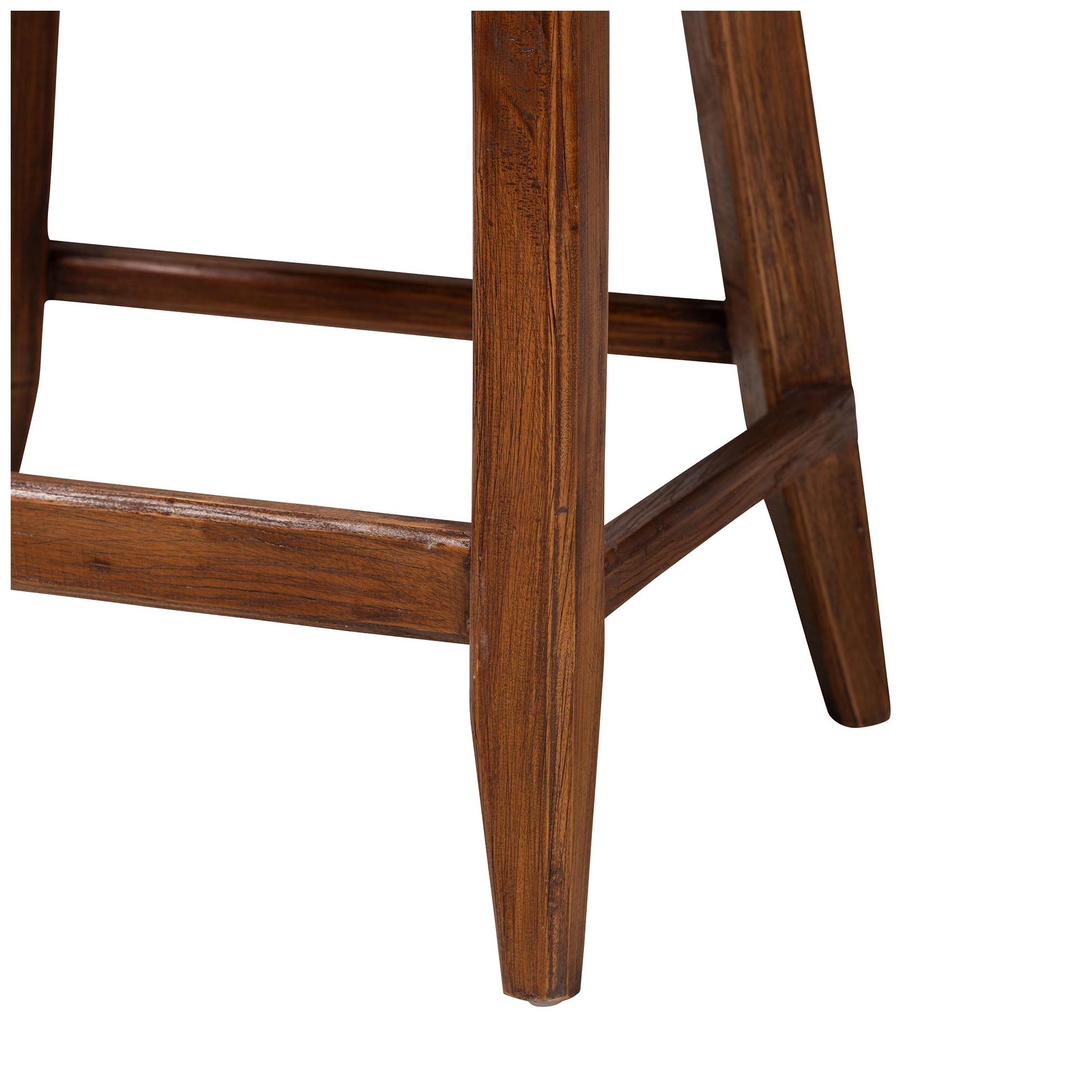 bali & pari Ridley Seagrass Counter Stool with Mahogany Wood, Brown Wash