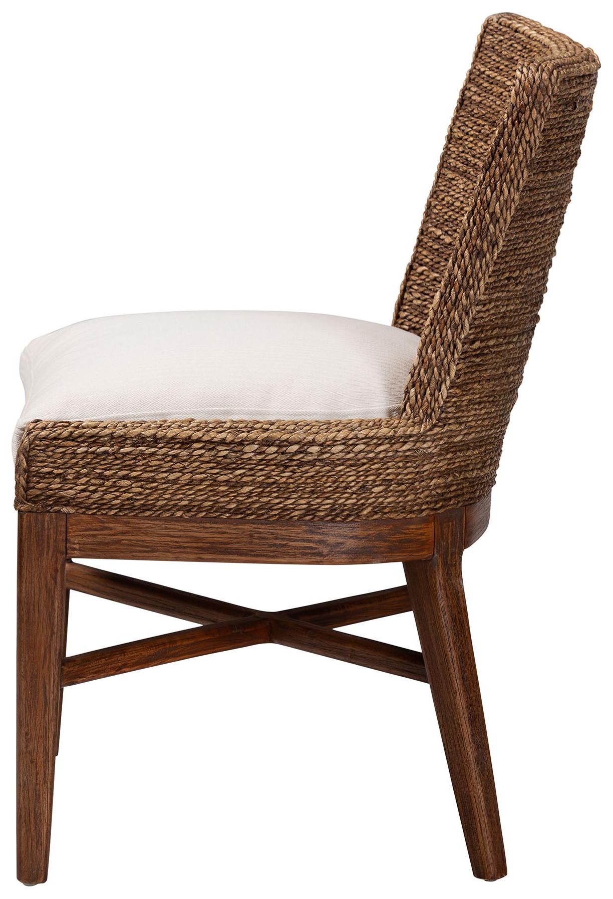 Thumbnail4 of bali & pari Ridley Seagrass Dining Chair with Mahogany Wood - Brown Wash more views