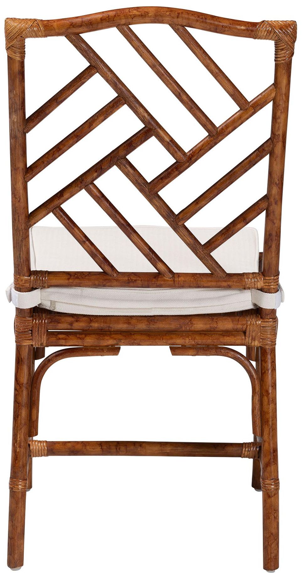 Image 5 bali & pari Rio Marbled Tortoise Rattan Dining Chair with Removable Cushion more views