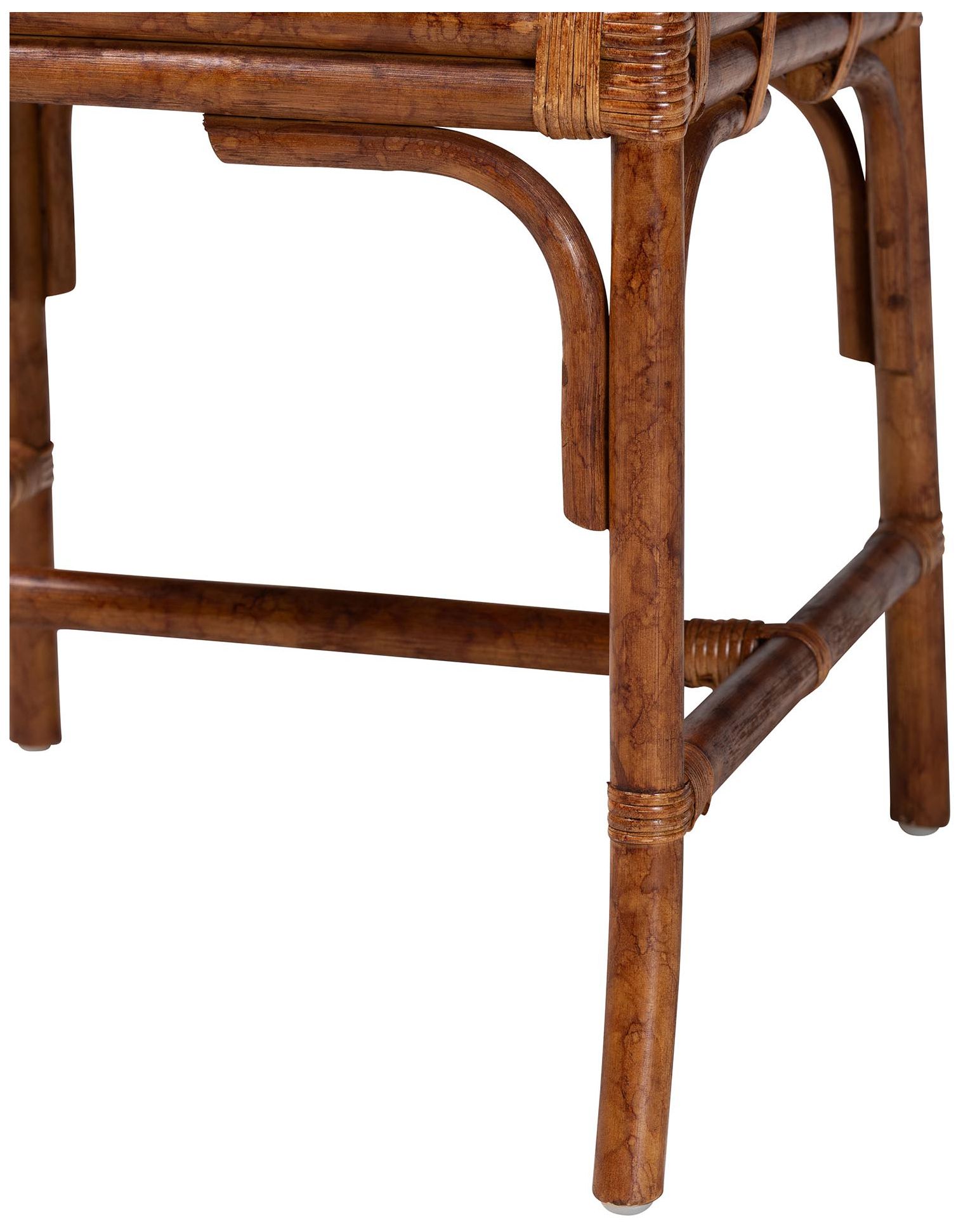 Image 7 bali & pari Rio Marbled Tortoise Rattan Dining Chair with Removable Cushion more views