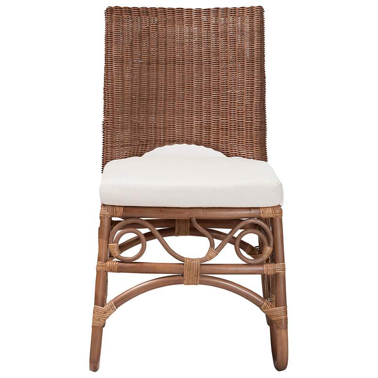 Image 3 bali & pari Rivan Natural Rattan Dining Chair - Wicker Accent Chair more views
