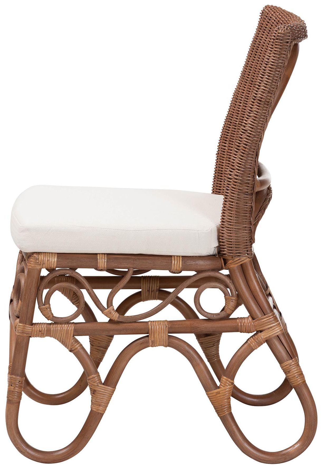 Image 4 bali & pari Rivan Natural Rattan Dining Chair - Wicker Accent Chair more views