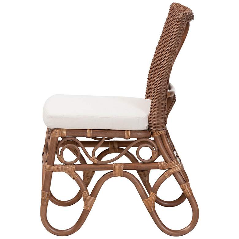 Image 4 bali & pari Rivan Natural Rattan Dining Chair - Wicker Accent Chair more views