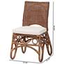 bali & pari Rivan Natural Rattan Dining Chair - Wicker Accent Chair
