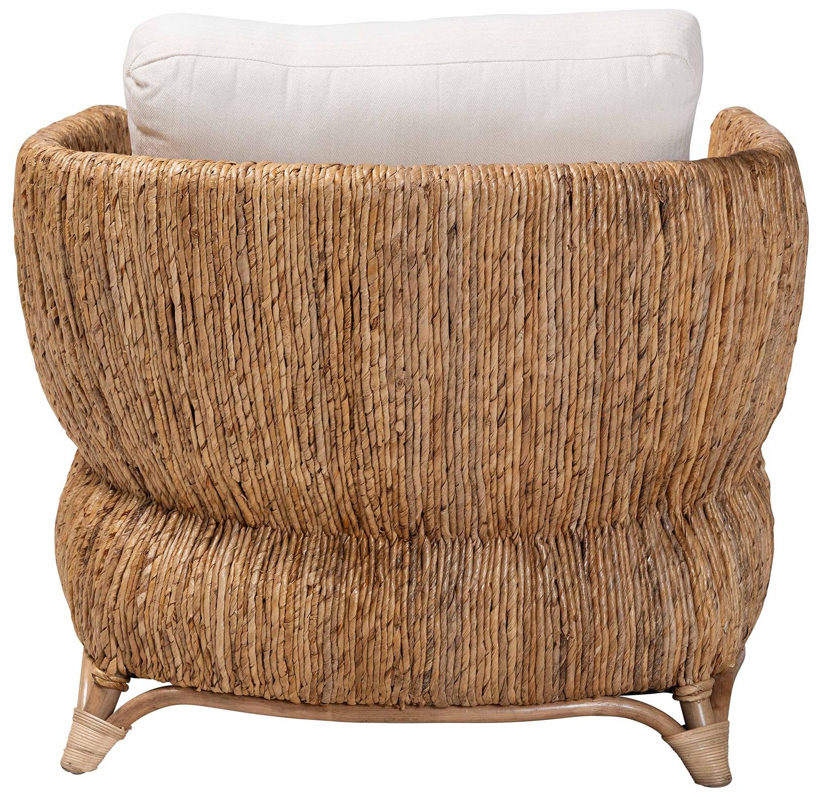 Image 5 bali & pari Roma Rattan and Seagrass Armchair with Cushions - Handwoven more views