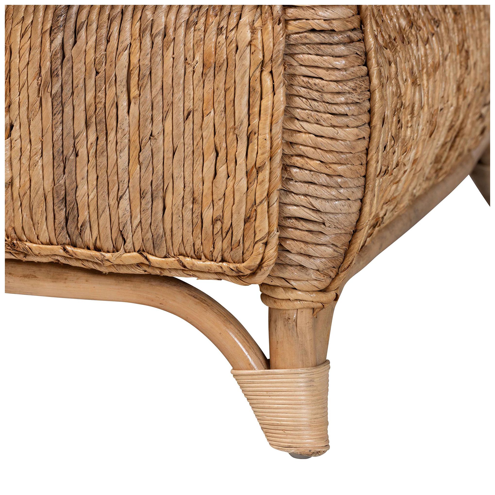 Image 7 bali & pari Roma Rattan and Seagrass Armchair with Cushions - Handwoven more views