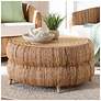 1_bali & pari Roma Rattan and Seagrass Coffee Table - Rattan Centerpiece