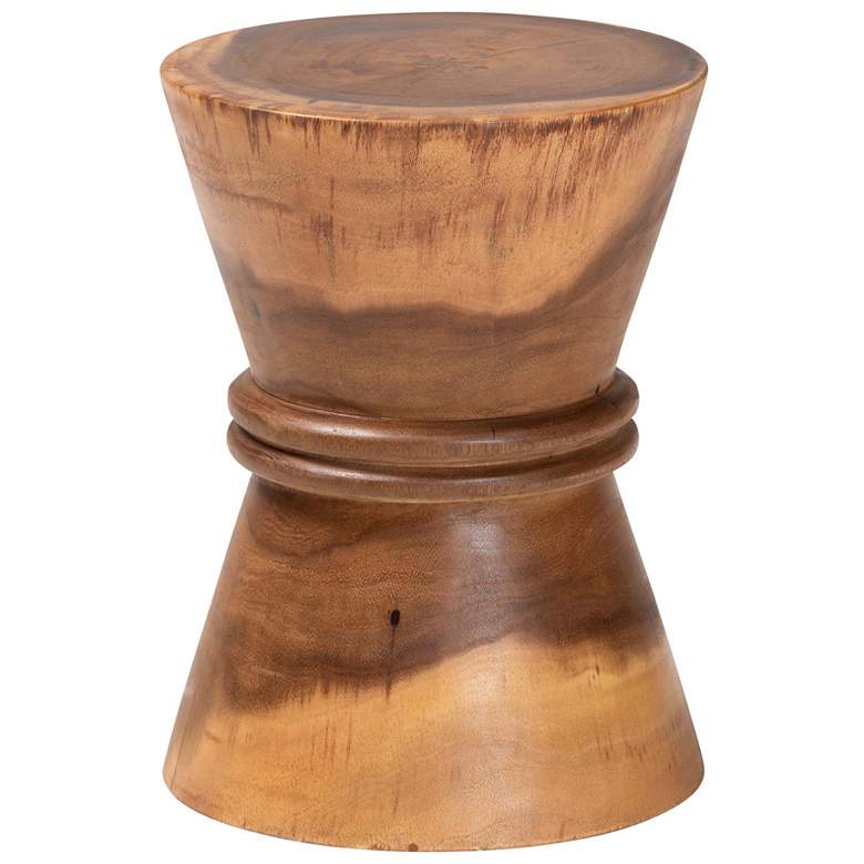 Image 2 bali & pari Samira Solid Suar Wood Side Table - Handcrafted End Table
