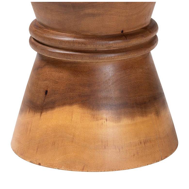 Image 4 bali & pari Samira Solid Suar Wood Side Table - Handcrafted End Table more views