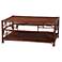 bali & pari Sebalio Tortoise Natural Rattan Coffee Table with Open Shelf