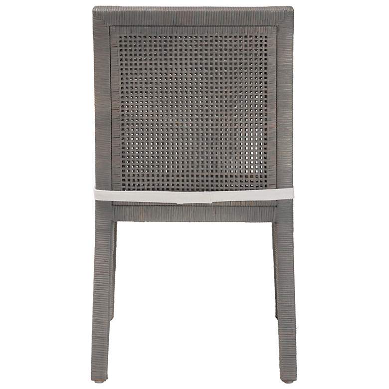 Image 5 bali & pari Sofia Rattan Handwoven Wicker Grey Dining Chair with Cushion more views