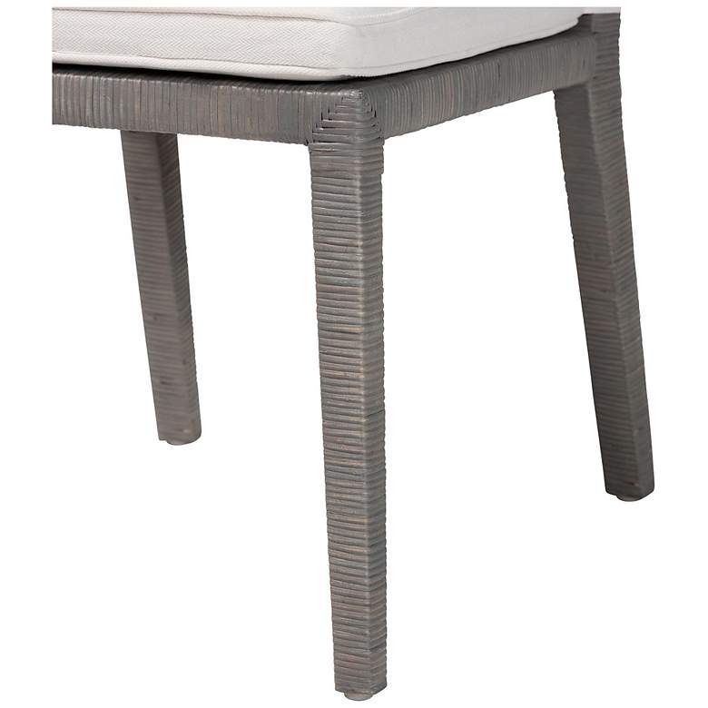 Image 7 bali & pari Sofia Rattan Handwoven Wicker Grey Dining Chair with Cushion more views