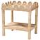 bali & pari Sumana Bohemian Scallop Natural Rattan and Mahogany Side Table
