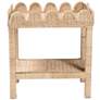 3_bali & pari Sumana Bohemian Scallop Natural Rattan and Mahogany Side Table more views