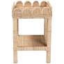 4_bali & pari Sumana Bohemian Scallop Natural Rattan and Mahogany Side Table more views