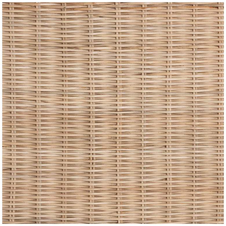 Image 7 bali & pari Sumana Bohemian Scallop Natural Rattan and Mahogany Side Table more views