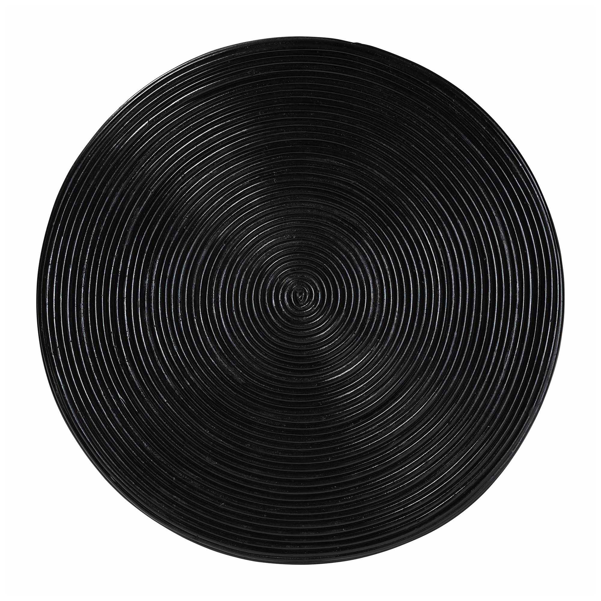 Image 6 bali & pari Tokyo Black Laminated Natural Rattan Side Table more views