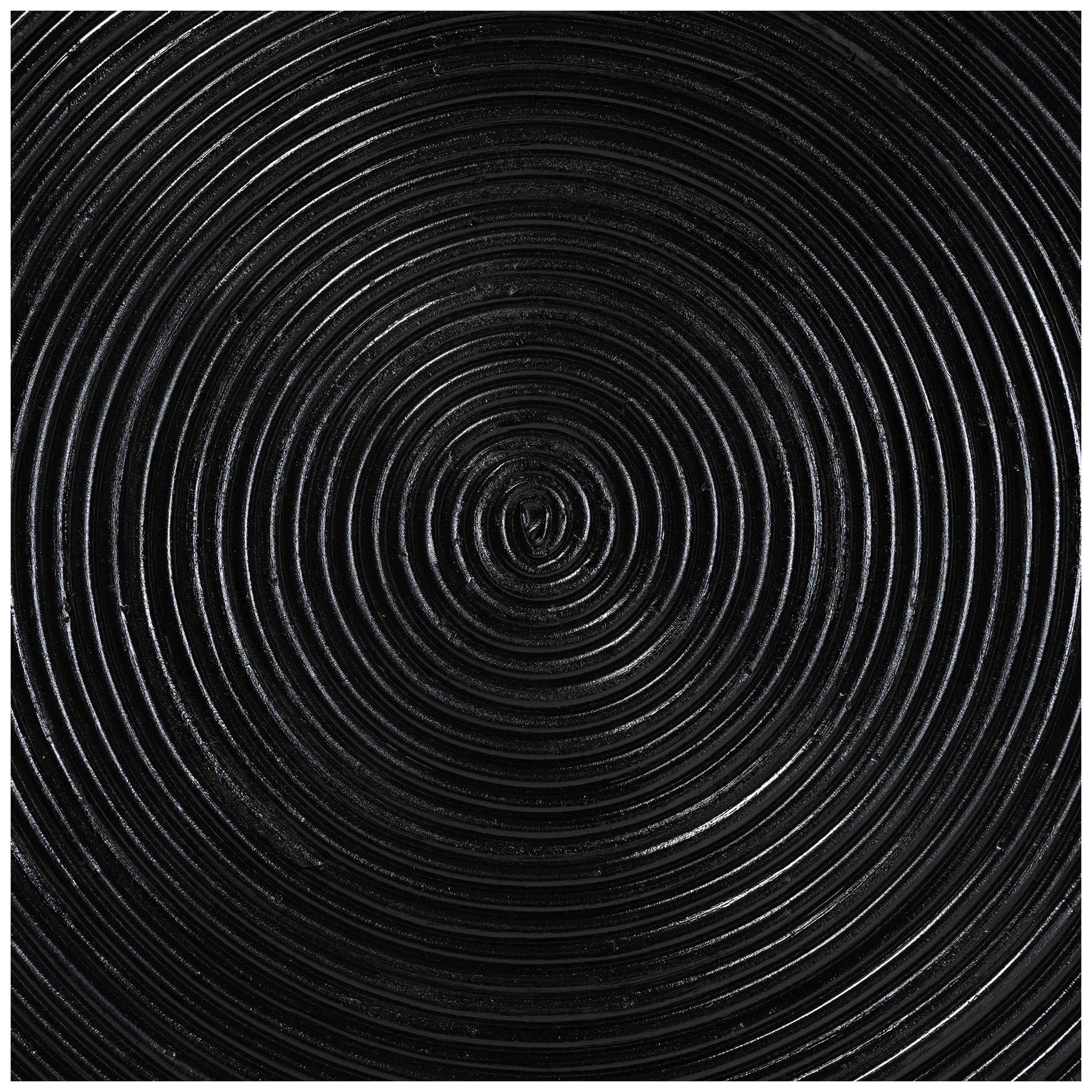 Image 7 bali & pari Tokyo Black Laminated Natural Rattan Side Table more views