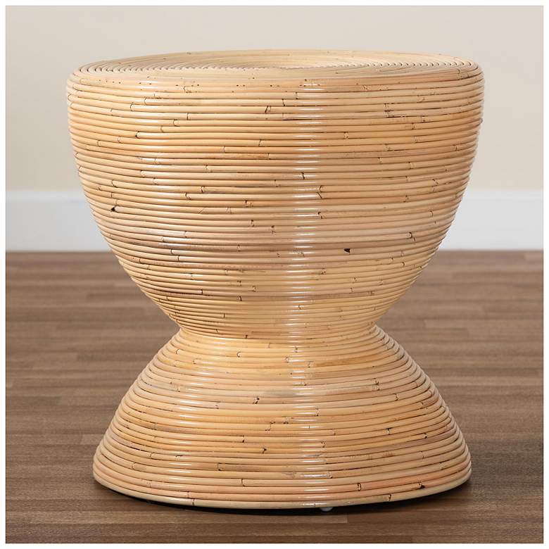 Image 1 bali & pari Tokyo Natural Laminated Natural Rattan Side Table