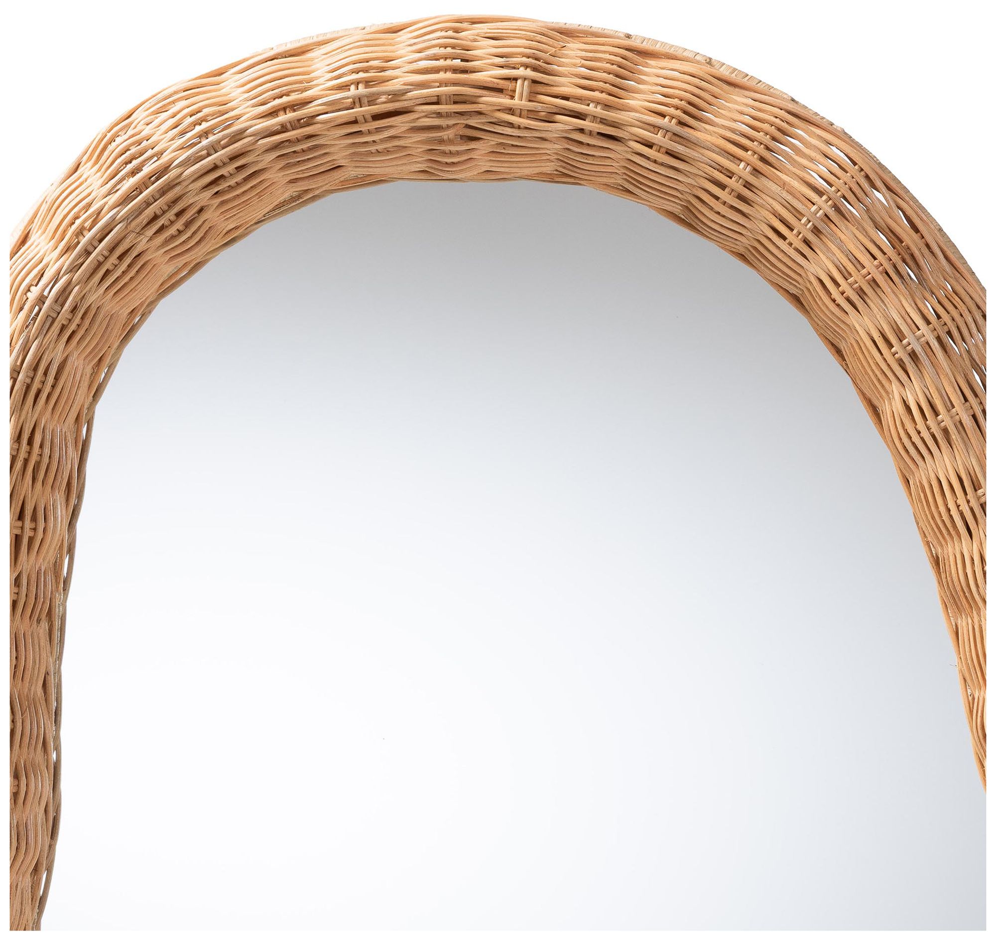 Image 3 bali & pari Ulrica Natural Rattan Wall Mirro, Irregular Shape Accent Mirror more views