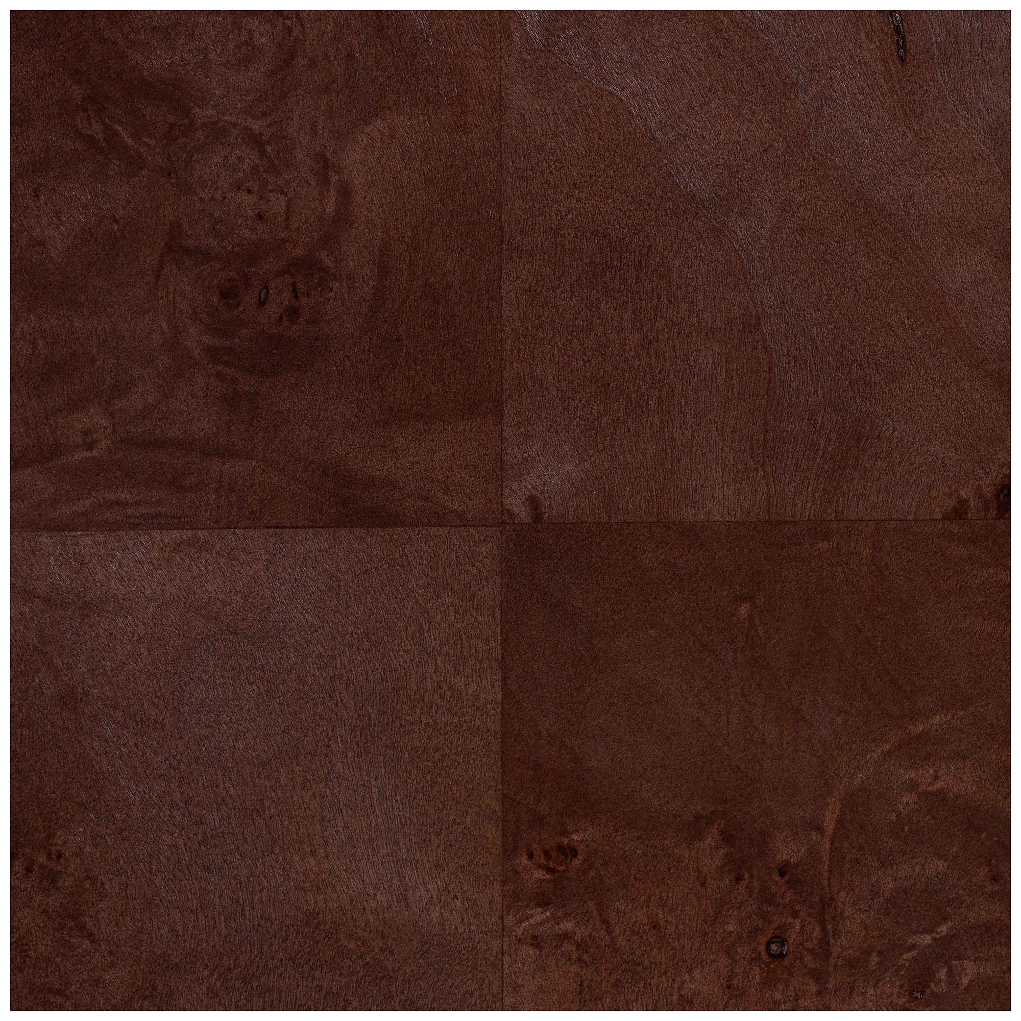 bali & pari Valora Real Burl Wood Storage Cabinet in Dark Walnut Brown