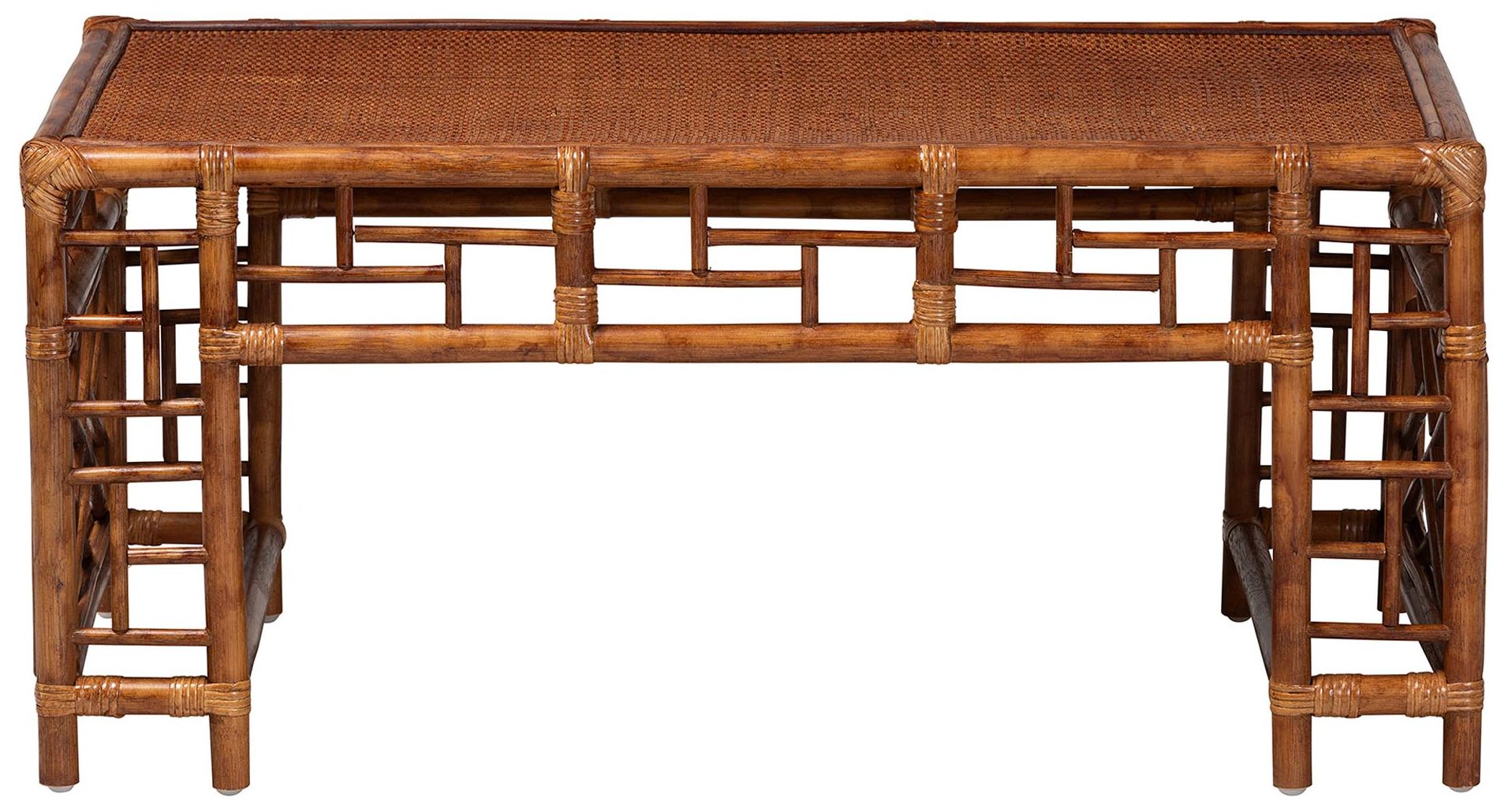 Image 3 bali & pari Wahid Marbled Tortoise Rattan Coffee Table more views