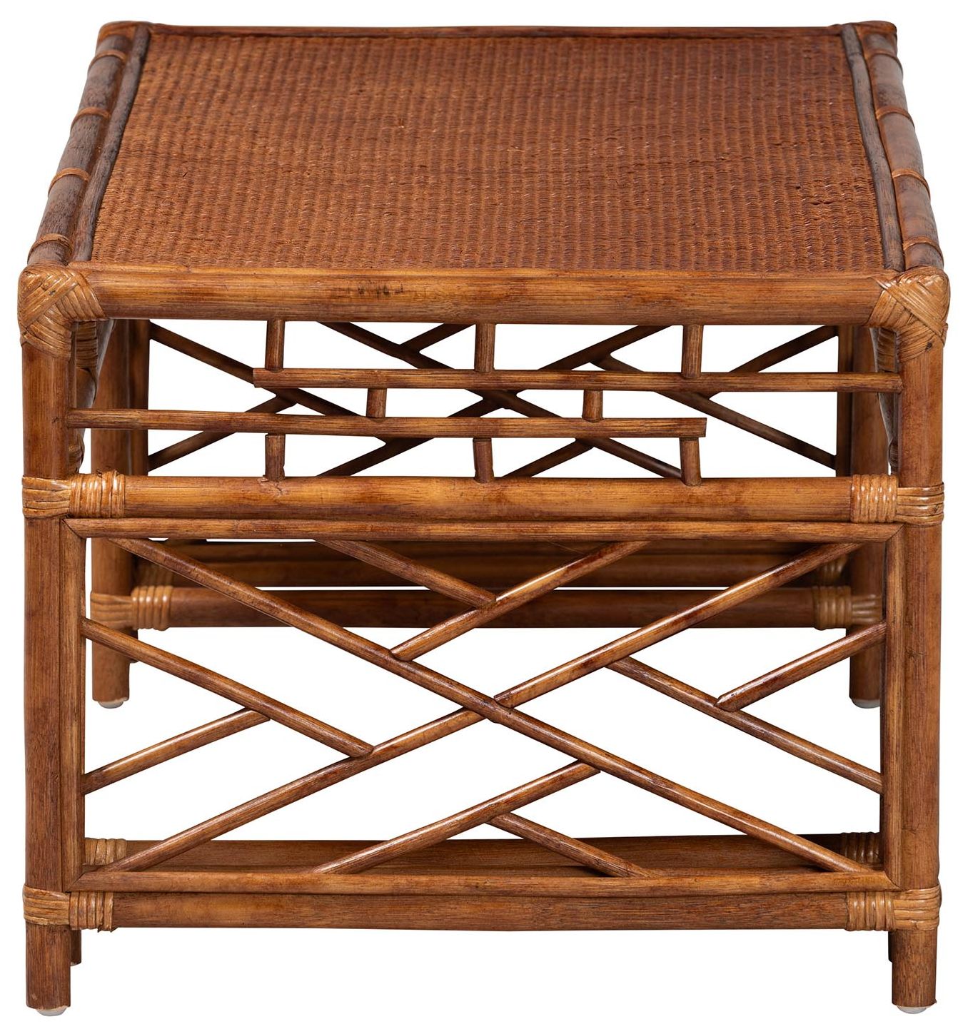 Image 4 bali & pari Wahid Marbled Tortoise Rattan Coffee Table more views