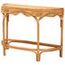 2_bali & pari Wakana Modern Bohemian Natural Brown Rattan Console Table