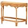 bali & pari Wakana Modern Bohemian Natural Brown Rattan Console Table