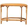 5_bali & pari Wakana Modern Bohemian Natural Brown Rattan Console Table more views