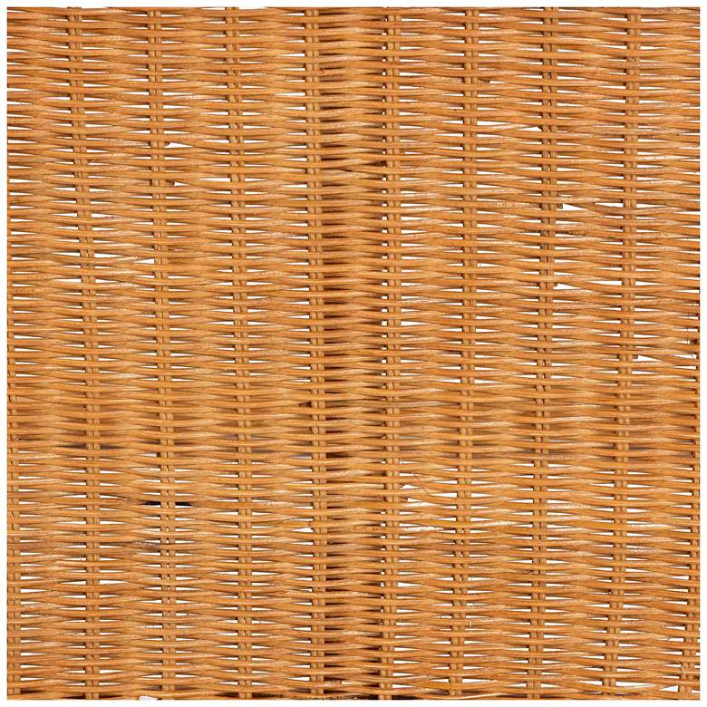 Image 7 bali & pari Wakana Modern Bohemian Natural Brown Rattan Console Table more views