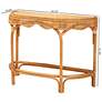 bali & pari Wakana Modern Bohemian Natural Brown Rattan Console Table