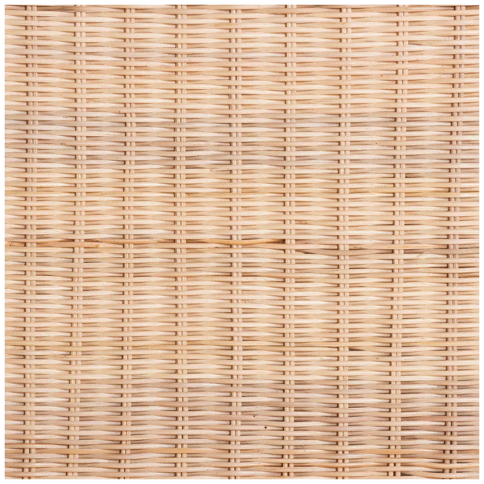 bali & pari Weyman Scalloped Rattan End Table with Removable Tray Top