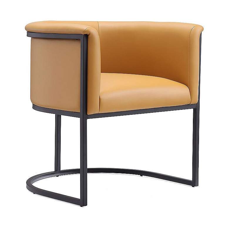 Image 1 Bali Saddle and Black Faux Leather Dining Chair