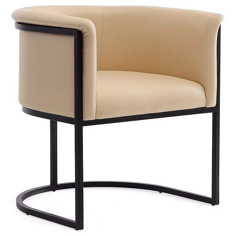 Image 1 Bali Tan and Black Faux Leather Dining Chair