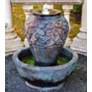 Bali Urn 33 1/2" High Bronze Patina LED Outdoor Fountain