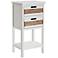 Bali White 2-Drawer Accent Table