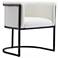 Bali White and Black Faux Leather Dining Chair