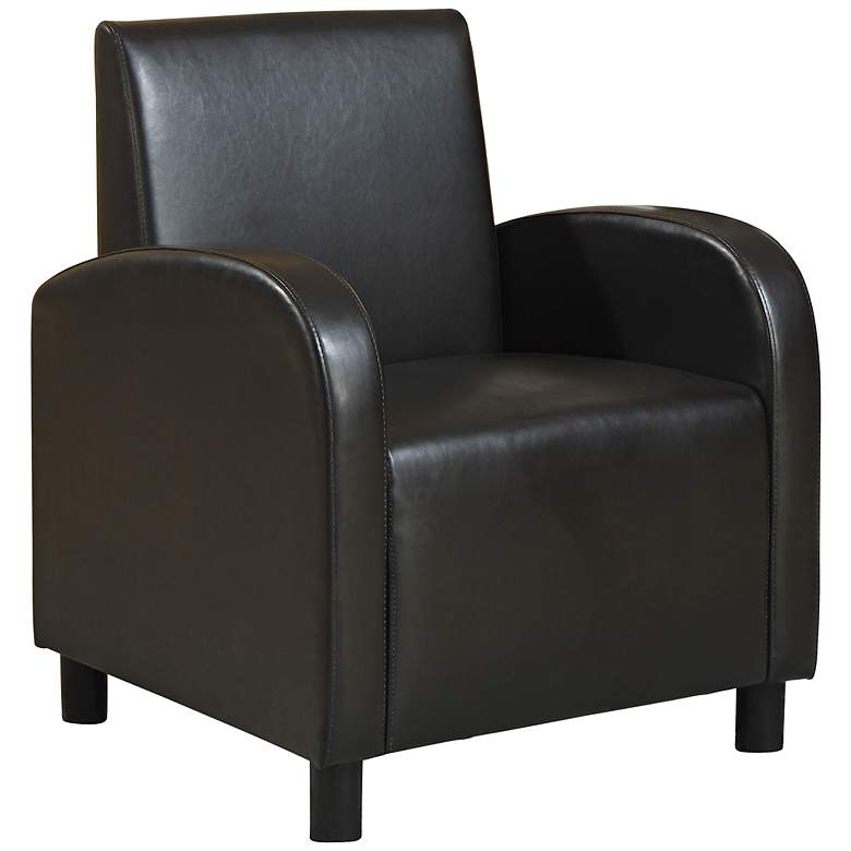 Image 1 Baline Black Faux Leather Armchair