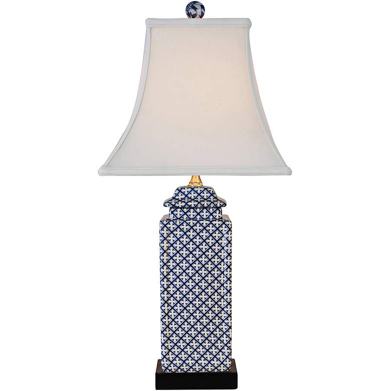Image 2 Balintore 21 1/2" High Blue and White Porcelain Jar Table Lamp