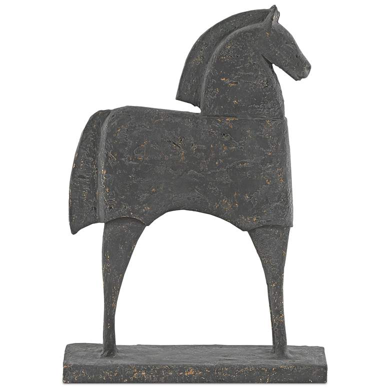 Image 1 Balius Gold Flecked Iron 16 1/2" High Horse Sculpture