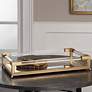 1_Balkan Antique Gold Leaf Mirrored Tray with Handles