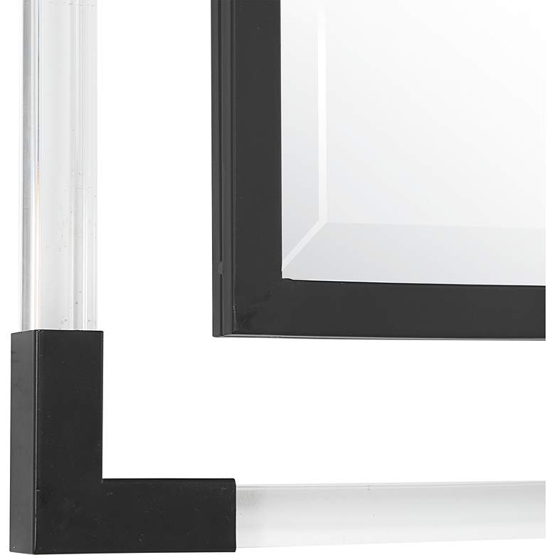 Balkan Matte Black 28 inch x 38 inch Rectangular Wall Mirror more views