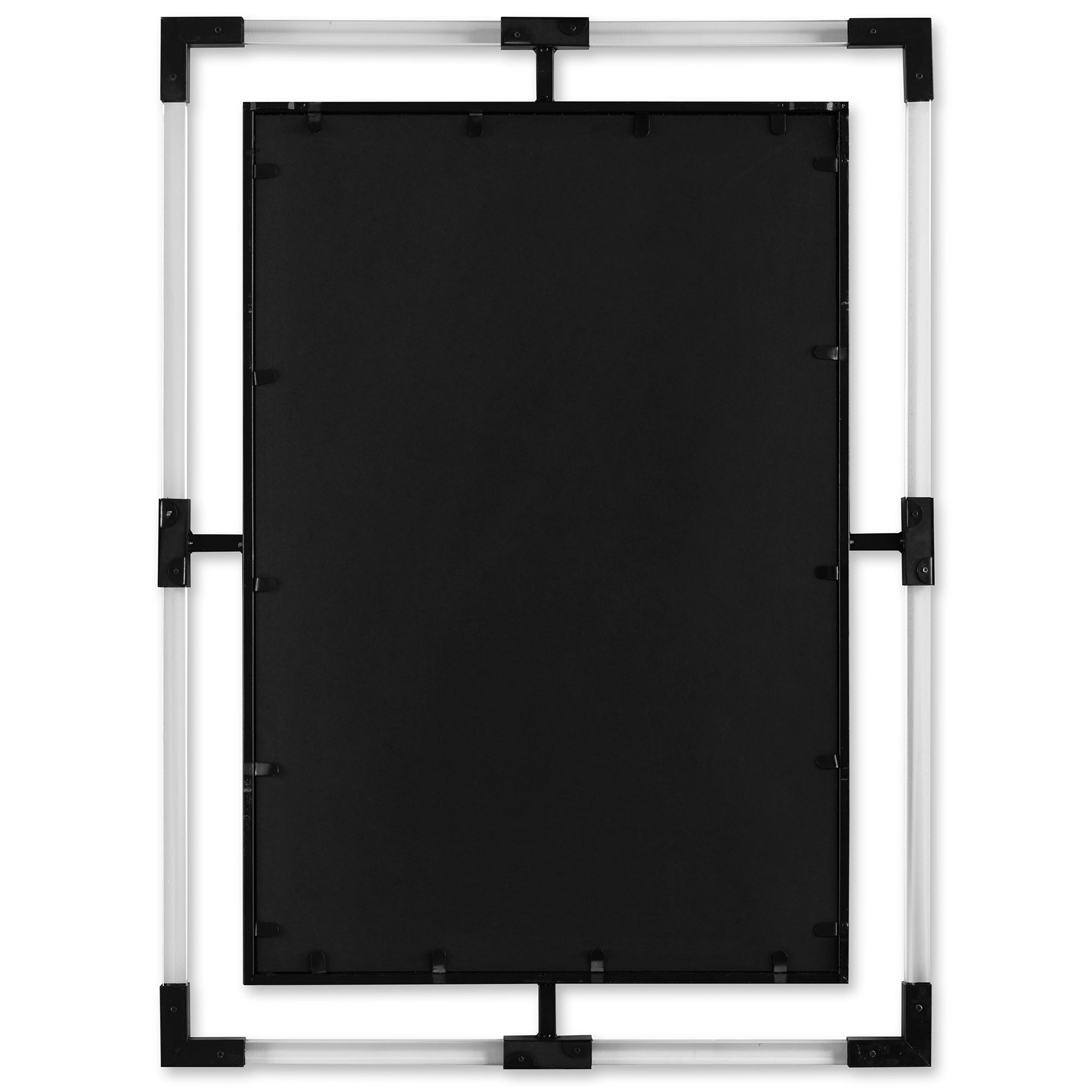 Image 5 Balkan Matte Black 28" x 38" Rectangular Wall Mirror more views