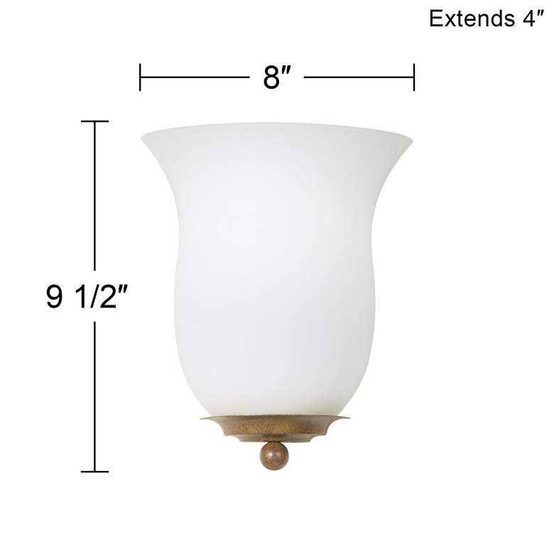 Image 2 Ball and Bobeche 9 1/2" High ADA Compliant Wall Sconce more views