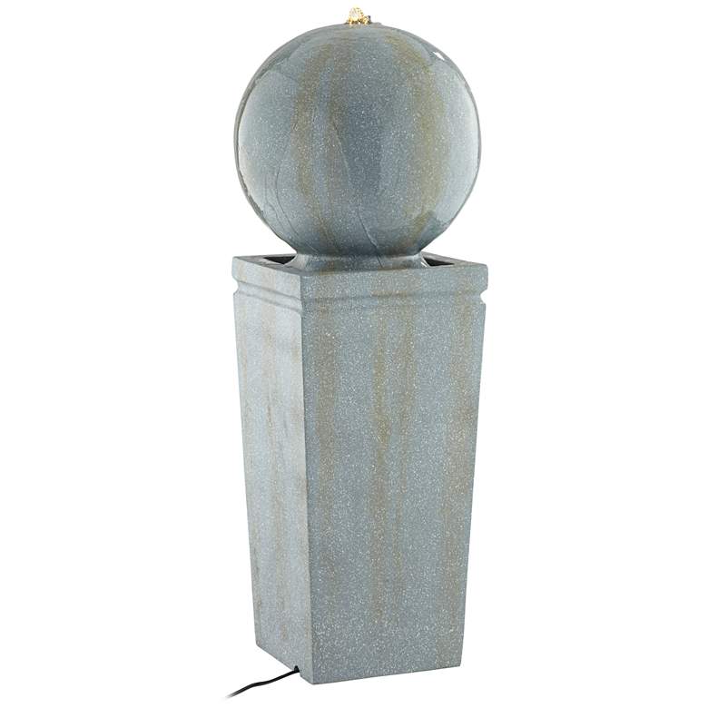 Image 6 Ball and Pillar 34 1/4" High LED Bubbler Fountain more views