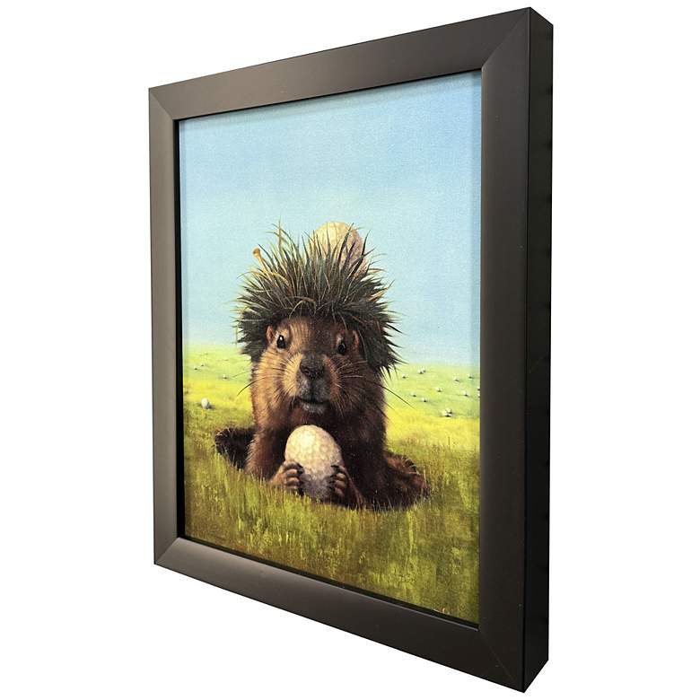 Image 2 Ball Hog No. 2 9"W x 11"H Non-Glass Framed Art more views